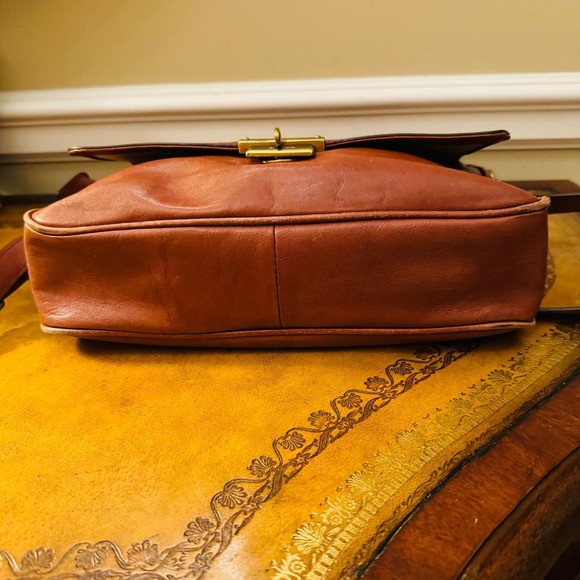 Fossil Brown Leather Memoir Novel Flap Crossbody Messenger Satchel Purse ZB5413 - Picture 7 of 14